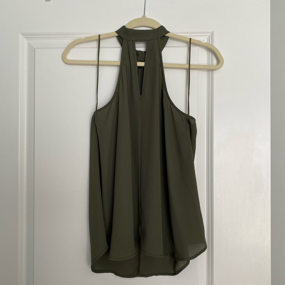 High Neck Keyhole Top